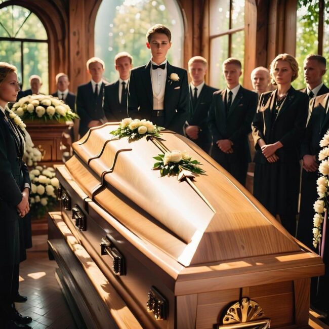 Uroczystości pogrzebowe przy otwartej trumnie